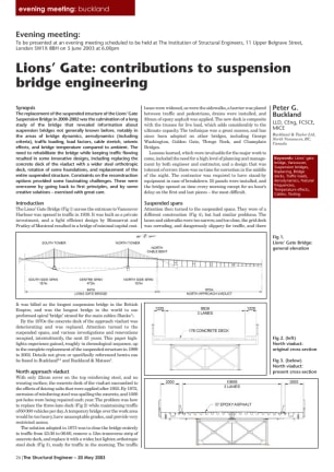 Lions' Gate: contributions to suspension bridge engineering