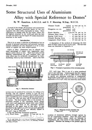 Some Structural Uses of Aluminium Alloy with Special Reference to Domes*