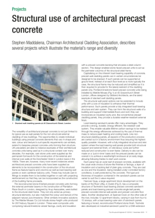 Structural use of architectural precast concrete