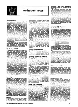 Institution Notes - The Institution of Structural Engineers