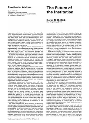 Presidential Address The Future of the Institution