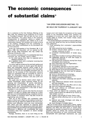 The Economic Consequences of Substantial Claims