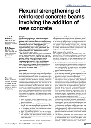 Flexural strengthening of reinforced concrete beams involving the ...