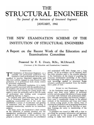 The New Examination Scheme of the Institution of Structural Engineers. A Report on the Recent Work o