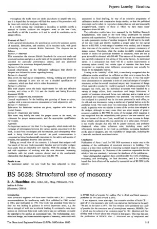 BS 5628: Structural Use of Masonry (summary)