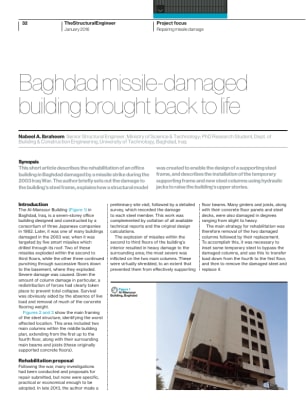 Baghdad missile-damaged building brought back to life