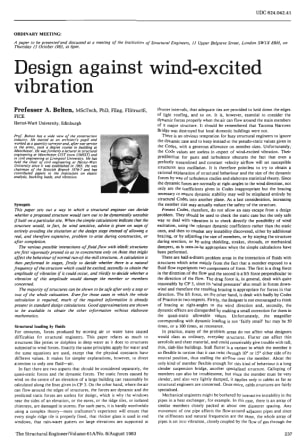 Design Against Wind-Excited Vibration