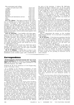 Correspondence. ‘ Workmanship for a Structural Concrete Code ’ by T. N. W. Akroyd, Publi