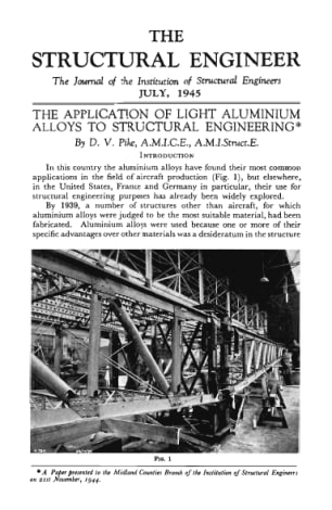 The Application of Light Aluminium Alloys to Structural Engineering