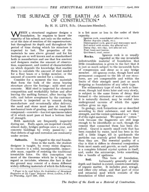 The Surface of the Earth as a Material of Construction