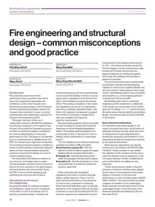 Fire engineering and structural design – common misconceptions and good practice