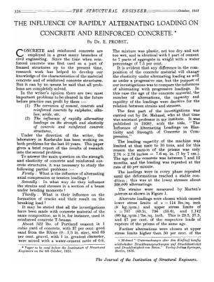 The Influence of Rapidly Alternating Loading on Concrete and Reinforced Concrete