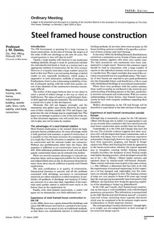 Steel Framed House Construction