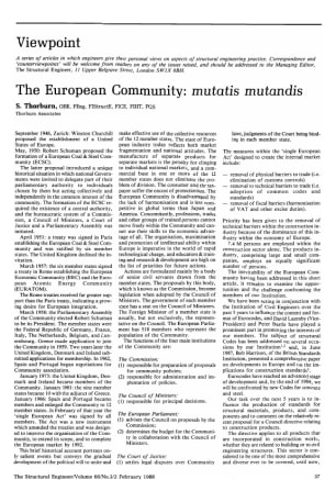 The European Community: Mutatis Mutandis