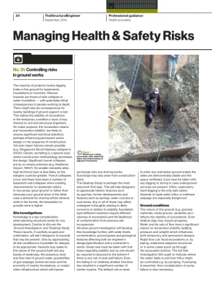 Managing Health & Safety Risks (No. 31): Controlling risks in ground works