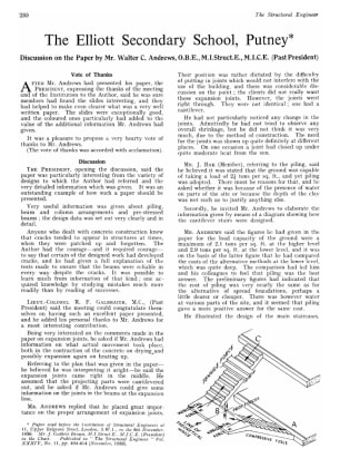 The Elliott Secondary School, Putney Discussion on the Paper by Mr. Walter C. Andrews