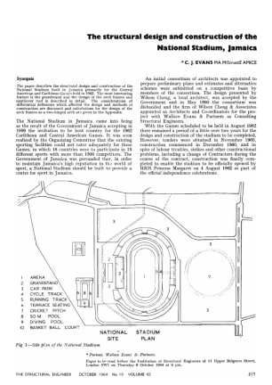 The Structural Design and Construction of the National Stadium, Jamaica