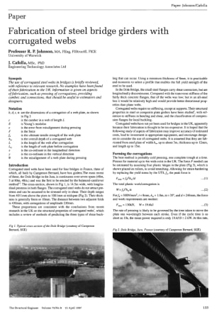Fabrication of Steel Bridge Girders with Corrugated Webs