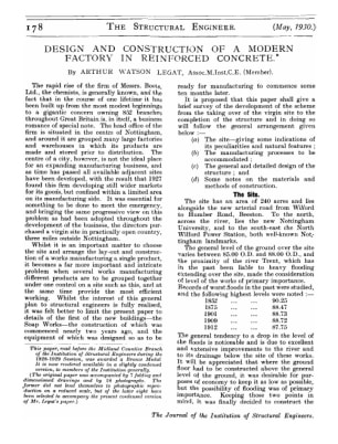 Design and Construction of a Modern Factory in Reinforced Concrete