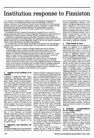 Institution Response to Finniston