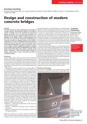 Design and construction of modern concrete bridges