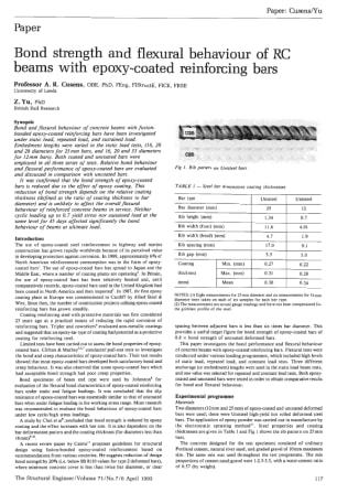 Bond Strength and Flexural Behaviour of RC Beams with Epoxy-Coated Reinforcing Bars