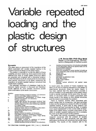Variable Repeated Loading and the Plastic Design of Structures