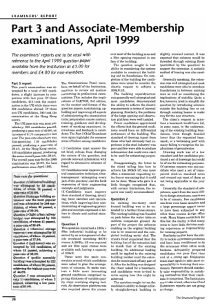 Part 3 and Associate-Membership Examinations, April 1999