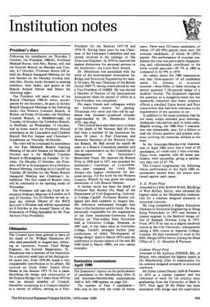 Institution Notes - The Institution of Structural Engineers