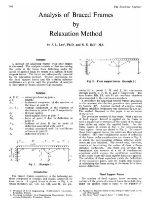 Analysis of Braced Frames by Relaxation Method