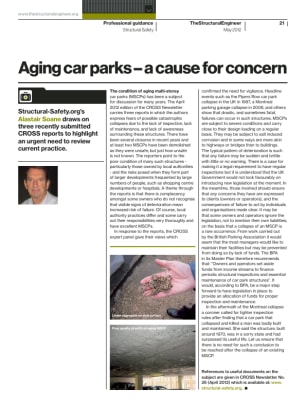 Aging car parks – a cause for concern