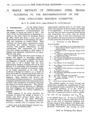 A Simple Method of Designing Steel Beams According to the Recommendations of the Steel Structures Re