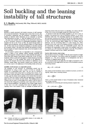 Soil Buckling and the Leaning Instability of Tall Structures