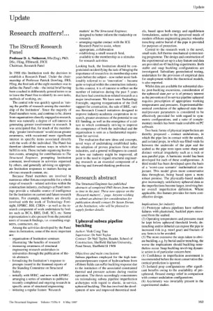 The IStructE Research Panel - The Institution of Structural Engineers