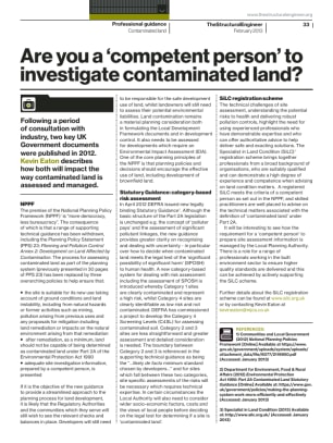 Are you a 'competent person' to investigate contaminated land?