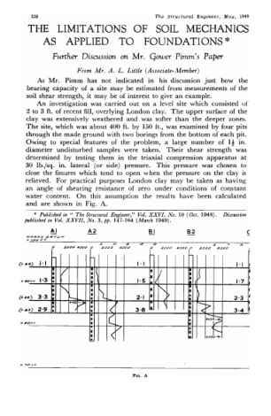 The Limitations to Soil Mechanics as Applied to Foundations. Further Discussion on Mr. Gower Pimm's 