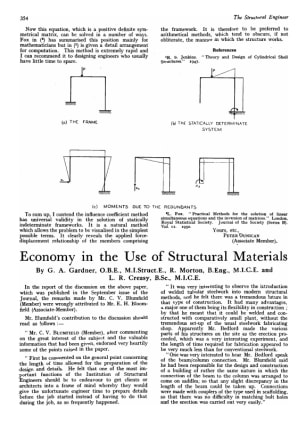 Economy in the use of Structural Materials