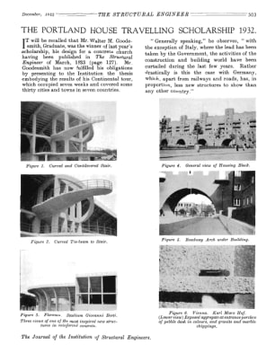 The Portland House Travelling Scholarship 1932