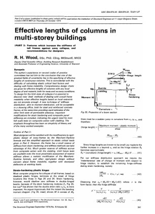 Effective Lengths of Columns in Multi-storey Buildings. Part 3: Features which increase the Stiffnes