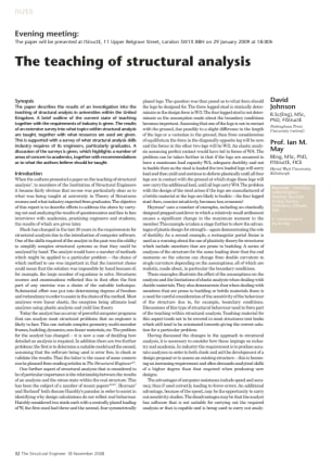 The teaching of structural analysis