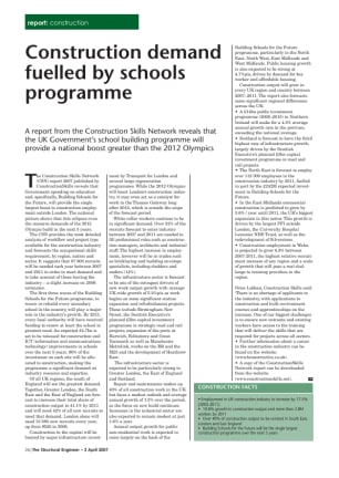 Report: Construction demand fuelled by schools programme