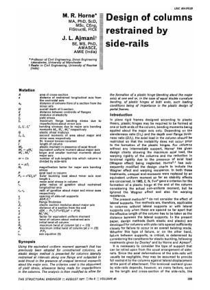 Design of Columns Restrained by Side-rails