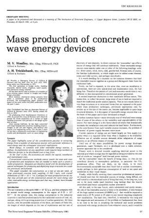 Mass Production of Concrete Wave Energy Devices