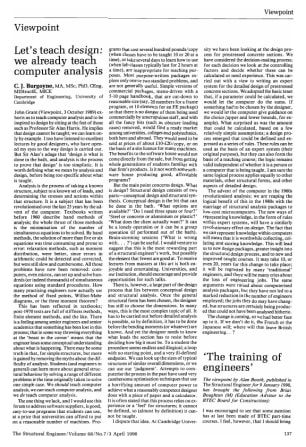 Let's Teach Design: We Already Teach Computer Analysis