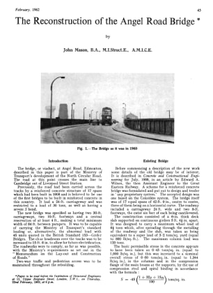 The Reconstruction of the Angel Road Bridge