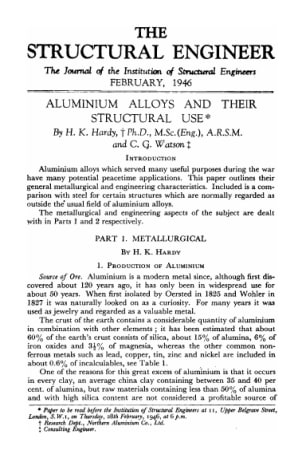 Aluminium Alloys  and their Structural Use