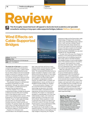 Book review: Wind Effects on Cable-Supported Bridges