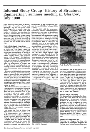 Informal Study Group 'History of Structural Engineering': Summer Meeting in Glasgow, July 1988