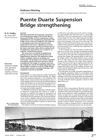 Puente Duarte Suspension Bridge Strengthening