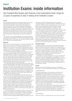Institution Exams: inside information